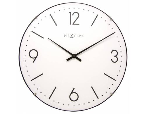 NexTime Wanduhr Basic Weiss Durchmesser 35cm