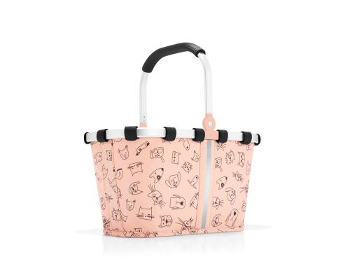 Reisenthel Einkaufskorb carrybag xs kids cats and dogs rose 5 l, 33.5 x 18 x 19.5 cm