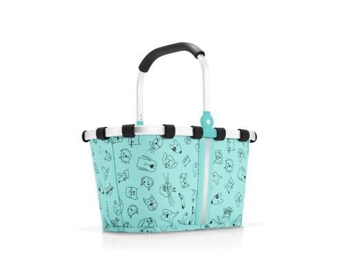 Reisenthel Einkaufskorb carrybag xs kids cats and dogs mint 5 l, 33.5 x 18 x 19.5 cm