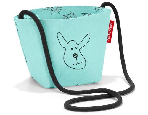 Reisenthel Schultertasche minibag kids cats and dogs mint, 0.5 l, 21 x 12 x 10 cm