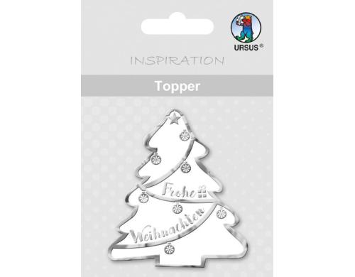 URSUS Weihnachtsdeko Topper Weihnachten 8 Stck, weiss/silber