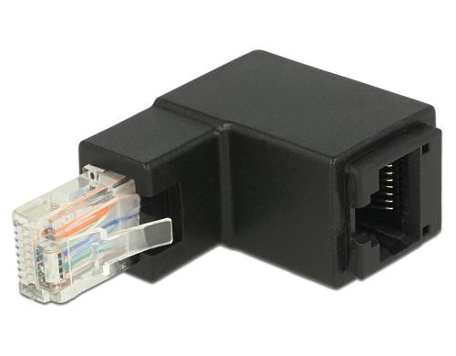 Delock RJ-45 Winkeladapter, Cat.6, UTP 90 nach oben gewinkelt