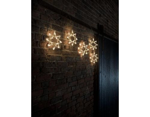 Konstsmide LED Lichtervorhang mit Sternen 60 LED, outdoor, Acryl