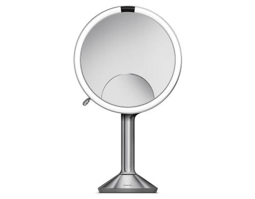 Simplehuman Sensorspiegel Trio 20cm silber 1, 5, 10-fach Vergrsserung