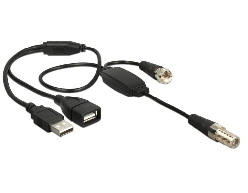 Delock DAB+ Verstrkung mit F-Stecker USB-Stromversorgung, Phantomspeisung