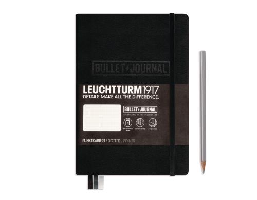 Leuchtturm Notizbuch Softcover B5 dottet schwarz, 121 Seiten