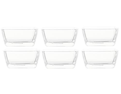 Montana Schalenset 6tlg 7cm Carre Glas, H: 3cm, B: 7cm