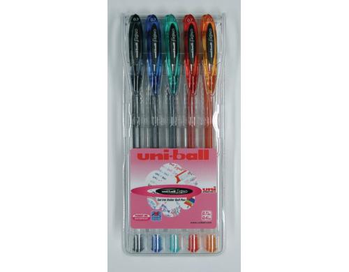 UNIBALL SIGNO Standard 0.7 mm Gel-Ink Roller ass. - Etui zu 5 Stk