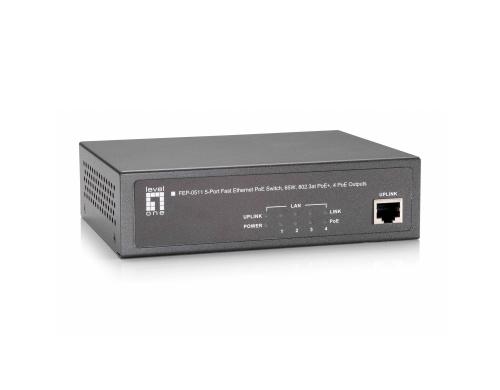 LevelOne FEP-0511W120: 5Port Switch, PoE 120W PoE Budget