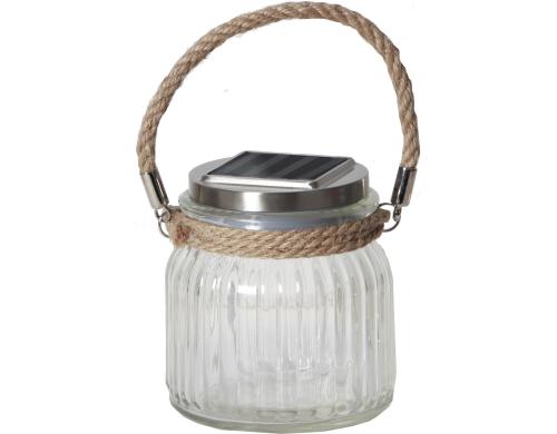 Star Trading LED Laterne Jamjar 11cm B: 11cm, H:11.5cm, solar, 1x LED