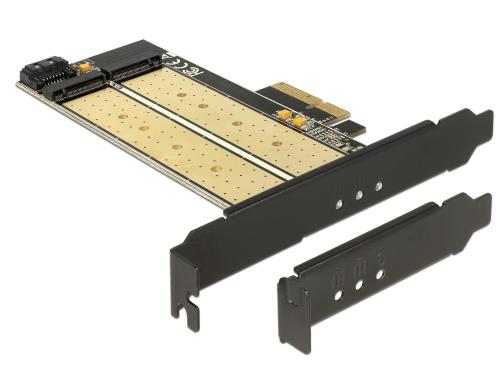 DeLock PCI-Ex4 Kontroller 1xNVME 1xSATA Fr M.2 Key-M NVME & M.2 SATA Key-B Modul