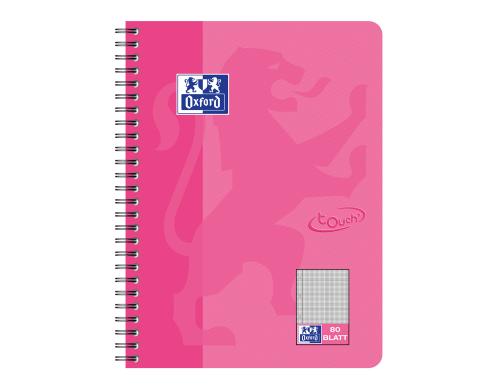 Oxford Touch Collegeblock Scribzee-komp. 90g/qm, B5, 80 Seiten, kariert, rosa