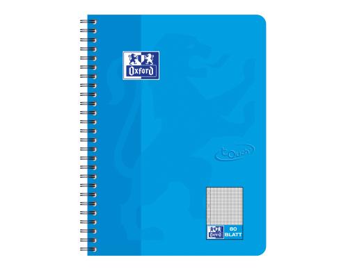 Oxford Touch Collegeblock Scribzee-komp. 90g/qm, B5, 80 Seiten, kariert, meerblau