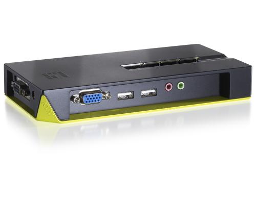 LevelOne KVM-0421: 4Port Kabel-KVM-Switch USB, VGA, 2048X1536, Audio