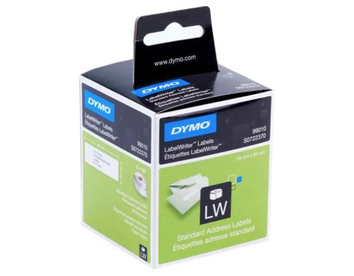 Dymo Adress-Etiketten 28mm x 89mm, weiss 2 Rollen  130 Etiketten