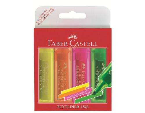 FABER-CASTELL Textliner 1546 Fluorescentl 4er Etui