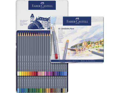 FABER-CASTELL Goldfaber Aquarellstift 48er Metalletui