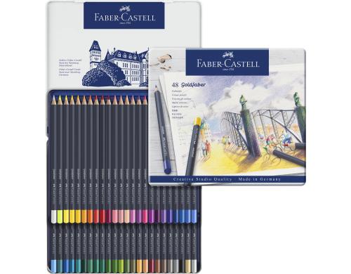 FABER-CASTELL Goldfaber Farbstift 48er Metalletui