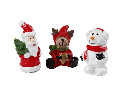 Creativ Company Miniaturfiguren Weihnachtsfiguren, 35 x 10 mm, 3 Stck