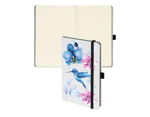 Biella Notizbuch Kompagnon White Trend 12.5x19.5cm, liniert, Bird