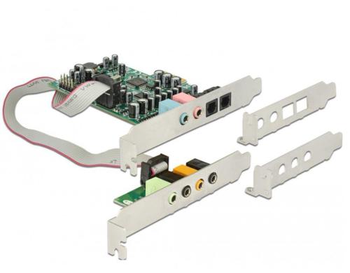 Delock PCI Express Soundkarte 7.1 4 Bit / 192 kHz mit TOSLINK In / Out