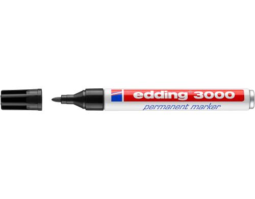 Edding Permanent Marker 3000, schwarz 1 Stk., Strichbreite ca. 1.5-3 mm