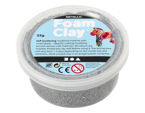 Creativ Company Foam Clay 35g, Metallic silber