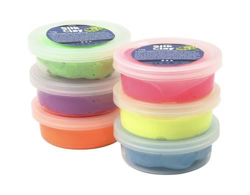 Creativ Company Silk Clay 6 x 14 g, Neon