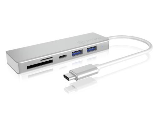 ICY BOX IB-HUB1413-CR, 3x USB3.0 Hub, Anschluss zum PC USB Type-C, +Cardreader