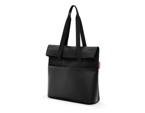 Reisenthel Schultertasche foldbag canvas black, 23 l, 41 x 53 x 17 cm