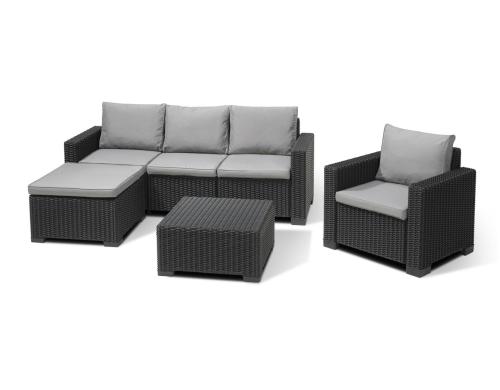 AlliBERT Moorea Lounge Set Kunststoff, Graphite