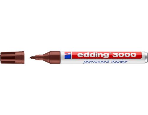 Edding Permanent Marker 3000, braun 1 Stk., Strichbreite ca. 1.5-3 mm