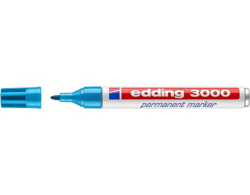 Edding Permanent Marker 3000, hellblau 1 Stk., Strichbreite ca. 1.5-3 mm