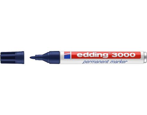 Edding Permanent Marker 3000, stahlblau 1 Stk., Strichbreite ca. 1.5-3 mm