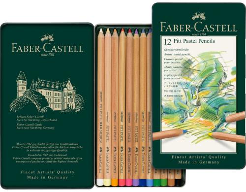 Faber-Castell Farbstift Pitt Pastell 12er Metalletui