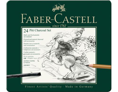 Faber-Castell PITT Kohleset 24er Metalletui