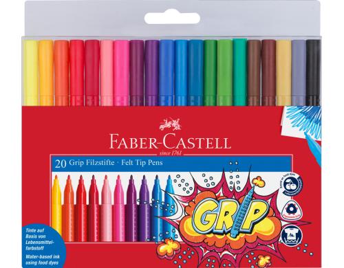 Faber-Castell Fasermaler Grip Colour Marker 20er Etui