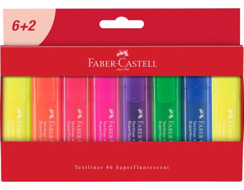 Faber-Castell TEXTLINER 1546, 6+2 gratis superfluorescent