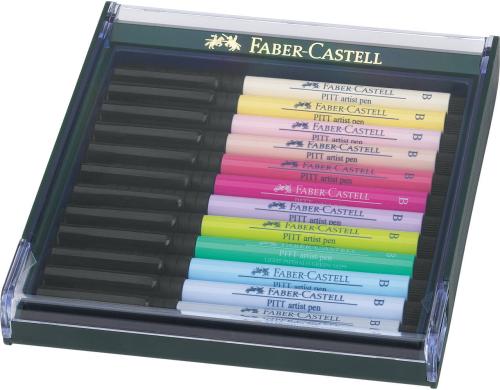 Faber-Castell Pitt Artist Pen, 12er Set Pastellfarben