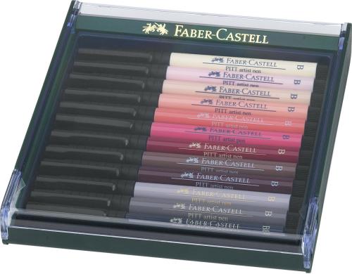 Faber-Castell Pitt Artist Pen 12er Set Haufarbe