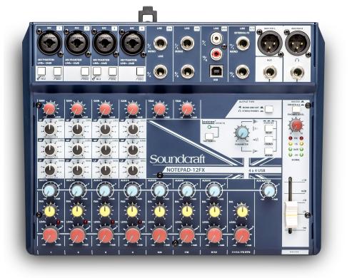 Soundcraft Notepad-12FX 12-Kanal Mischpult mit USB und FX