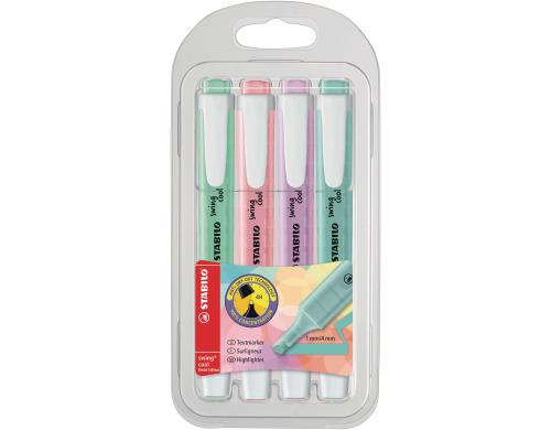 Stabilo Leuchtmarker Pastell Swing cool 4er Etui