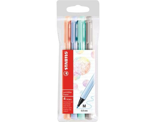 Stabilo PointMax Filzschreiber Pastell 4er Etui