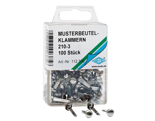 WEDO Rundkopfklammer vernickelt 100 Stk.