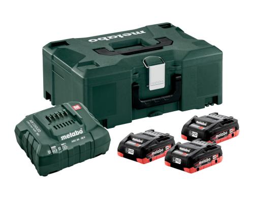 Metabo Basic Set 3x 4.0Ah LiHD Akkus und Ladegert ASC 30-36