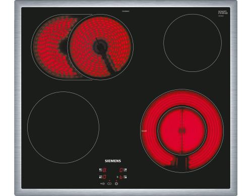 SIEMENS Glaskeramikkochfeld EF645BNN1E Flachrahmen Design, 4 highSpeed-