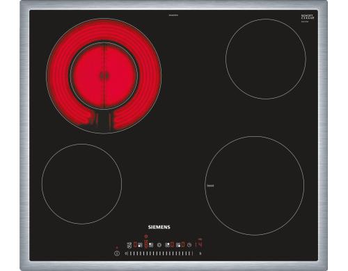 SIEMENS Glaskeramikochfeld ET645FFP1C Flachrahmen-Design, 4 high Speed Zonen