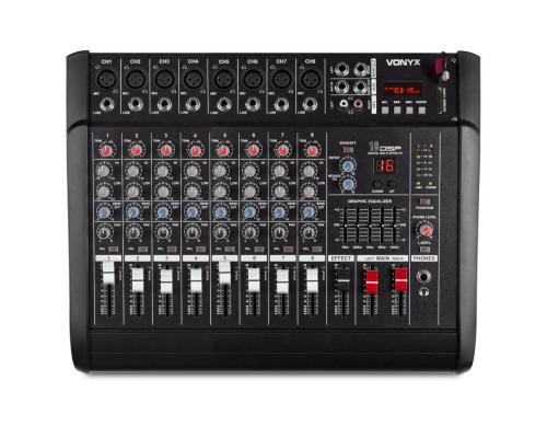 Vonyx AM8A Powermixer 8-Kanal, DSP, USB, SD, BT, MP3