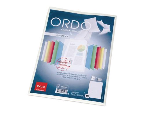 Elco Sichtmappe Ordo transparent, weiss Packung  10 Stck