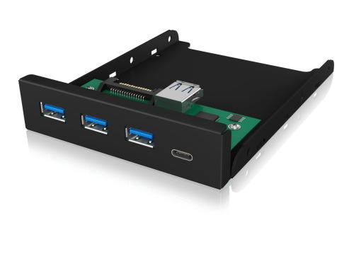 ICY BOX USB 3.0/2.0 Hub Front Panel Frontpanel mit USB 3.0 Type-C/Type-A (3x)